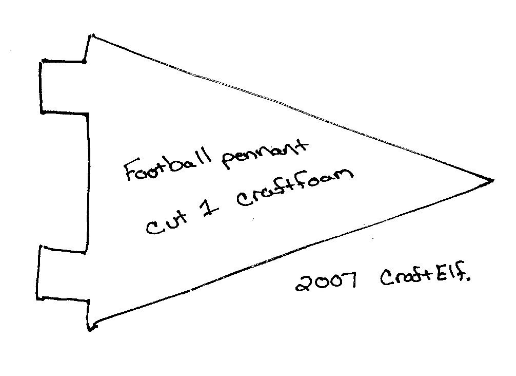football pennant pattern